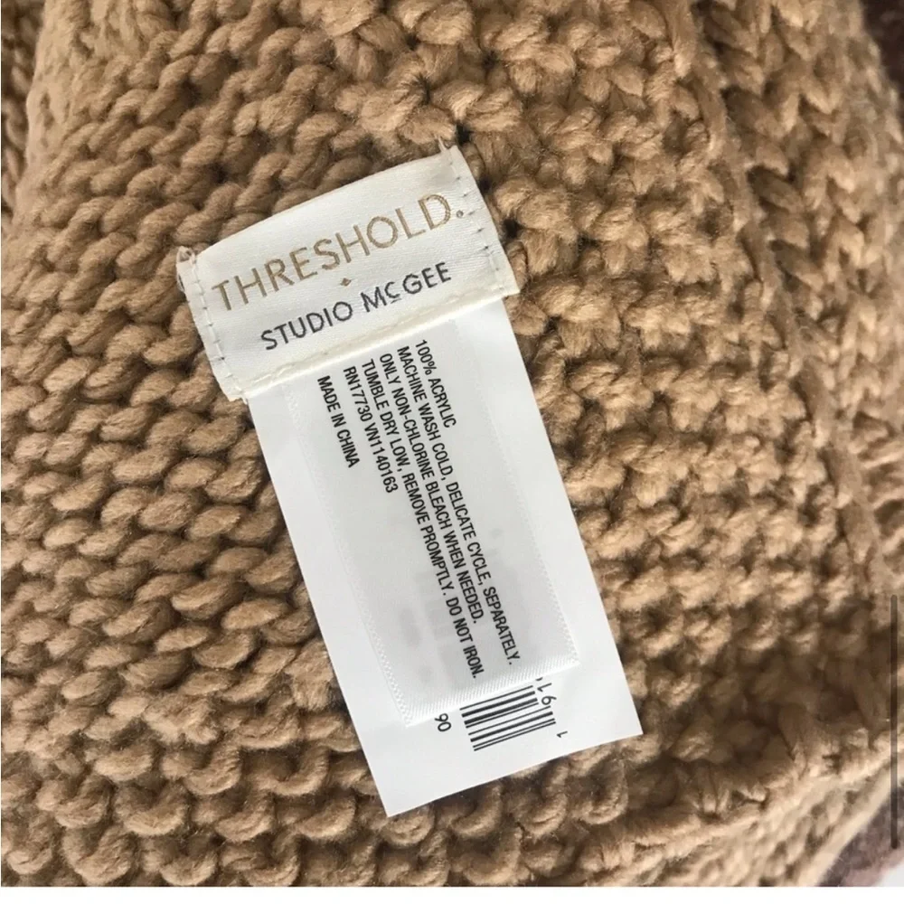 Studio McGee & Threshold Grid Knit Throw Blanket